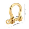 thumbnail image 3 of Fdit Anchor Shackle,U Shackle,2 Set Anchor Shackle Pure Brass U Type Fob Key Ring Hook Golden Connection Buckle 10mm, 3 of 11