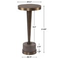 thumbnail image 7 of Bowery Hill 11" Round Contemporary Metal Accent End Table in Bronze, 7 of 7