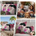 thumbnail image 5 of Boho Middle Century Outdoor Waterproof Pillow Covers, Abstract Pink Geometric Leaves Decorative Square Throw Pillowcase Sofa Cushion Sham for Patio/Couch/Chair, 18"x18" 2 Pack, 5 of 8