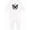 AA-White, variant on Gothic Bat with Moon and Roses Baby Romper Coveralls