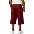 thumbnail image 4 of Mens Baggy Sweat Shorts Gym Athletic Basketball Summer Workout Lounge Beach Drawstring Shorts with Big Pockets, 4 of 7