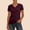 Wine, variant on Ladies Shirts Summer Top for Women Cozy Thick Double- Long-Lasting Warm Base Layer Short Sleeve Tennis T-Shirt for Daily Wear in Autumn Winter Dark Gray XL