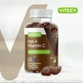thumbnail image 6 of VITEEY Iron Gummies with Vitamin C 20mg, Energy & Blood Support, Grape Flavor, 60 Ct, 6 of 7
