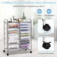 thumbnail image 6 of Kadyn Filing Storage Organizer,File Storage Organizer,File Cabinet,15 Drawers Rolling Storage Cart Organizer-clear, 6 of 7