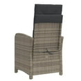 thumbnail image 5 of vidaXL Ensemble Bistro 3 Pcs avec Coussins Gris en Rotin Poly, 5 of 5