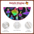 thumbnail image 4 of Daiia Bright Mushrooms Drawing Merry Christmas Tree Skirt , Xmas Large Lace-up Tree Skirt, Santa Snowflakes Rustic Home Decorations New Year Party Farmhouse Decor-48", 4 of 7