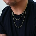 thumbnail image 6 of Nuragold 10k Real Yellow Gold Franco Square 2mm Box Chain Wheat Chain Necklace (16"-30") Italian Jewelry for Men & Women, 6 of 9