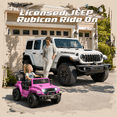 thumbnail image 3 of iYofe 12V Jeep Wrangler Rubicon Electric Car, Powered Ride On Car for Kids Ages 3-5, with Rear Wheel Suspension, Remote, Lights, Music, 3 of 10
