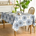 thumbnail image 4 of Rectangular Tablecloth 60×104 Inch, Seasonal Vintage Daisy Blue Washable Table Cover for Party Picnic Dinner Decor, 4 of 6