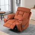 thumbnail image 2 of Large Power Lift Recliner Chair, UHOMEPRO 4 Motor Lay Flat Recliner with Massage Heat for Elderly Adults, Up to 400 LBS, Adjustable Headrest Backrest Recliners with Pillow and 2 Cup Holders, Orange, 2 of 12