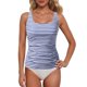 thumbnail image 1 of MKLEKYY Trajes De Baño Mujer Completo Women Lace Up Swimwear Tops Underwire Full Coverage Bikini Top Push Up Swim Crop Top Tie Back Bathing Suit Tops, 1 of 4