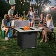thumbnail image 3 of Gymax 30'' Gas Fire Table 50,000 BTU Square Propane Fire Pit Table Patio Yard, 3 of 10