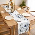 thumbnail image 3 of Table Runner 72 Inches Long for Kitchen Dining, Spring Blue Floral Dresser Scarf Farmhouse, Dining Table Decorations for Wedding/Parties, Country Garden Wildflowers Botanical 16 x 72 In, 3 of 8