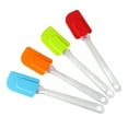 thumbnail image 2 of 4pcs transparent handle soft silicone spatula-red + orange + blue + green, 2 of 6