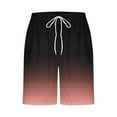 thumbnail image 4 of Zylanna Men' Big and Talls Beach Pants, Elastic Waist Stretch with Pockets Relaxed Fit Casual Gradient Shorts Pink, 4 of 4
