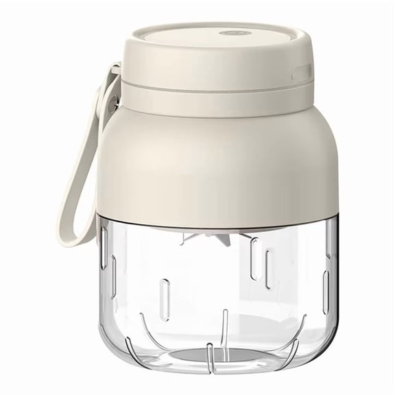 Portable Electric Juicer Cup, Rechargeable Fruit Juicer for Students, Large Capacity, Ideal for School & Home Use White
