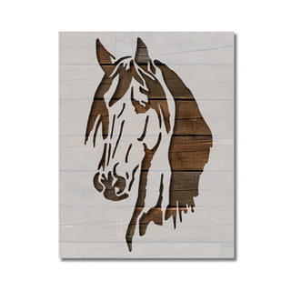 Printable Horse Head Stencil