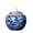 Blue, variant on Ceramic ginger jar, decorative tea caddy made of ceramic in Chinese style, airtight design, for tea, coffee, herbs, sugar, spices, nuts
