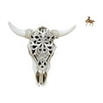 thumbnail image 1 of Escultura de pared de calavera,Estatua de resina con cabeza de vaca para decoración de pared y hogar,Adornos de diseño de patrón de decoración de pared de cabeza de vaca,Figura de, 1 of 8