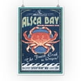 thumbnail image 2 of Alsea Bay, Oregon, Dungeness Crab Vintage Sign (12x18 Wall Art Poster, Room Decor), 2 of 3