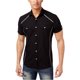 thumbnail image 1 of INC - Camisa con botones en contraste para hombre, color negro, pequeÃ±a I-N-C Botones al frente, 1 of 1