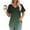 Green, variant on Women's V-Neck Tee, Printed Summer Tops Short Sleeve, Casual Blouse with Soft Stretch Fabric, Comfortable Pullover for Daily Wear