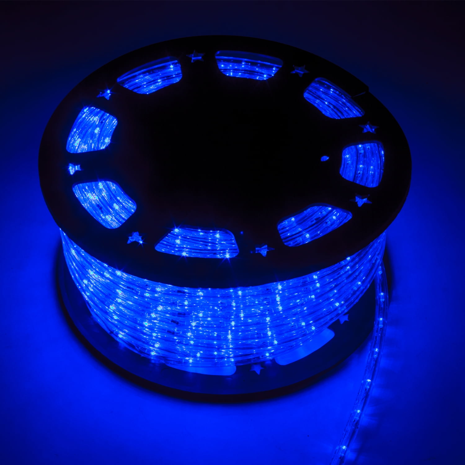 Ainfox 110v 150 Ft 2 Wire Led Rope Lights Waterproof Indoor Outdoor Use For Backyard Party Thanksgiving Decoration Blue