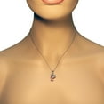 thumbnail image 3 of 925 Sterling Silver 3D Enamel Two Dolphins Couple Charm Pendant Necklace, 18", 3 of 3