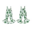 thumbnail image 4 of Okbabeha Toddler Girl St. Patrick's Day Outfits Baby Shamrock Print Sleeveless One-Piece Romper Suspender Jumpsuit, 4 of 8