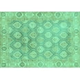 thumbnail image 1 of Ahgly Company Indoor Rectangle Oriental Turquoise Blue Traditional Area Rugs, 8' x 10', 1 of 4