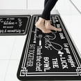 thumbnail image 2 of Black and White Farmhouse Kitchen Mats for Floor Set of 2, Floor, Comfort Standing Rugs and Mat, Non-Slip Washable Rug, 17'''' X 47'''' + 17\u201dx30\u201c, 2 of 6