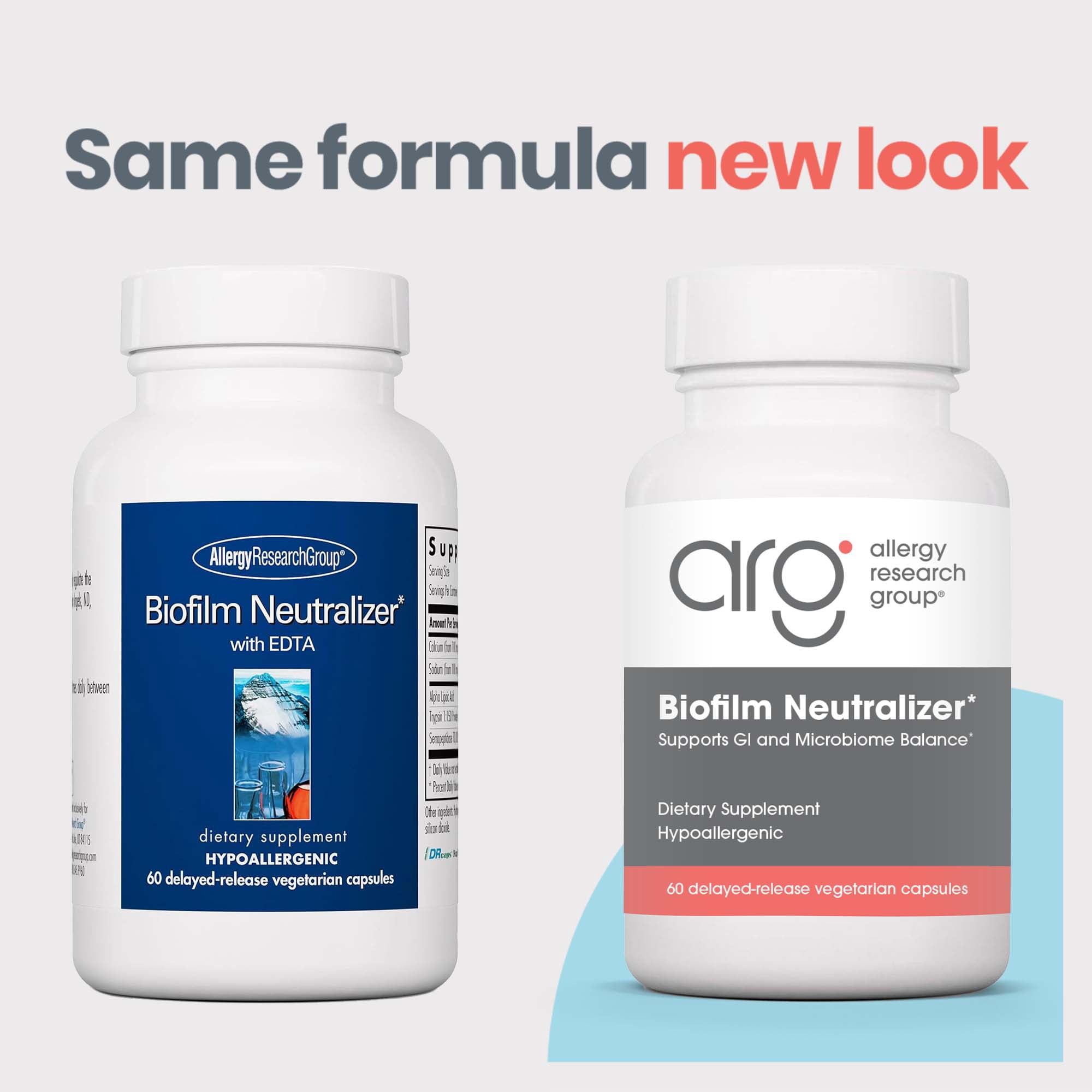 ARG Biofilm Neutralizer - GI & Microbiome Support Supplement - Serrapeptidase, Trypsin, EDTA & Alpha Lipoic Acid - Immune & Digestive Support - Delayed-Release - 60 Servings - 60 Capsules