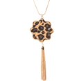 thumbnail image 1 of Collar con borlas de leopardo y pelo de caballo con forma de trébol, tendencia de moda, collar largo, cadena de suéter para mujer, 1 of 6