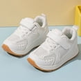 thumbnail image 2 of CAUYDY Toddler Boys Girls Non Slip Breathable Mesh Sneakers Lightweight Hook and Loop Athletic Running Shoes Comfortable Sport Shoes for Kids(L101-White,6.5), 2 of 6