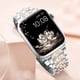 thumbnail image 3 of Adecuado para Apple Watch Correa de tres cuentas S Correa de reloj de metal con diamantes para iwatch 1-9 Generación SE Correa, 3 of 4