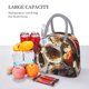 thumbnail image 5 of Fotbe Rose Floral Skull Bolsa de Almuerzo con Estampado, Lonchera Aislada, Contenedor de Comida Reutilizable Tipo Cooler a Prueba de Fugas, 5 of 6