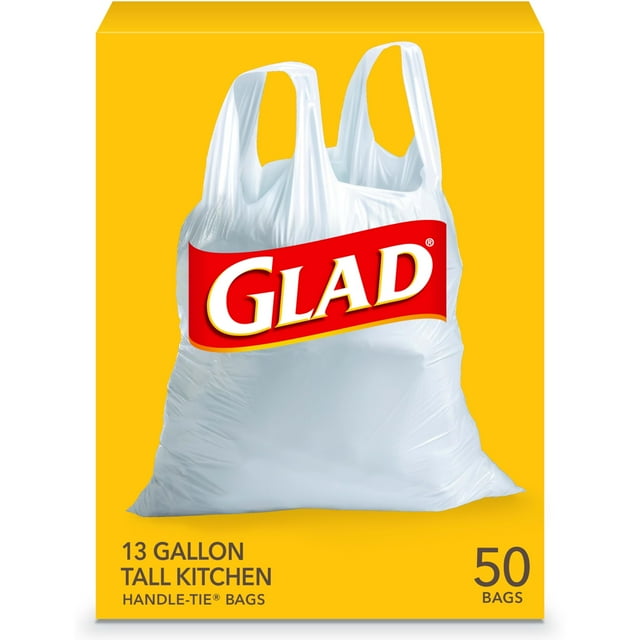 Bolsas de basura Glad Tall Kitchen con asa, 13 L, 50 unidades