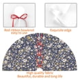thumbnail image 4 of Lsque Daisies Flowers Print Christmas Tree Skirt, Tree Skirt with Ties or Velcro, Perfect for Holiday Decorations, Halloween, and New Year-30", 4 of 7