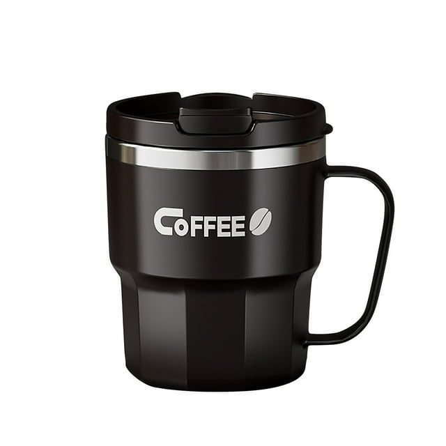 Tazas de Café con Tapas Taza de Acero Inoxidable 304, Doble Capa con Tapa, Taza de Café Caliente, Taza de Agua de Gran Capacidad para Estudiantes