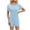 #602-Light Blue, variant on Censtreet Women Summer V-Neck Shorts Jumpsuit One Piece Bodysuit Pajama Sleeveless Bodycon Rompers Overall