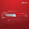 thumbnail image 4 of Cuchillo Chef 10 inch Hoja Acero Inoxidable Mango Ergonómico Color Rojo Shorbull, 4 of 8