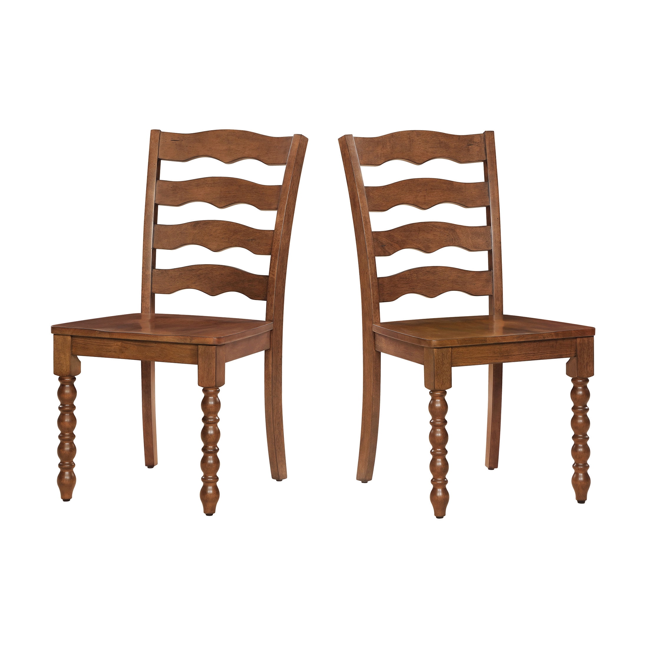 The Pioneer Woman Harper Solid Wood Farmhouse Dining Chairs, Set of 2, Homestead Brown