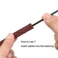 thumbnail image 4 of Uxcell 6.5Ft-10mm Black and Red PET Expandable Cord Protector Wire Loom Cable Sleeve and Organizer, 4 of 5