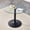35" Black, variant on Hi loPres 35-Inch Round Dining Table, Modern Tempered Glass Top with Silver Chrome Pedestal Base for Kitchen