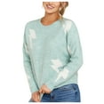 thumbnail image 2 of Qertyioot Chandails Tricotés pour Femmes, Blouse Mode Motif Chandail pour Femmes, 2 of 7