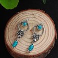 thumbnail image 2 of QQTDFG Dangle Hook Earring Retro Thai Silver Turquoise Gemstone Natural Stone Pendant-default, 2 of 8