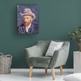 thumbnail image 4 of Canvas Wall Art - Masters Collection 'Self Portrait In Blue Vincent Van Gogh' Wall Art for Living Room, Bedroom, or Office Décor by Trademark Fine Art - 35 x 47 Inches, 4 of 4