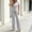 Gray, variant on PRINxy Women Basic Summer Matching Outfit Solid Crew Neck Short Sleeve Tee Elastic Straight Trousers Soft Comfortable Daily Home Leisure Two Piece Set Gray L