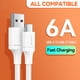 thumbnail image 3 of USB C 6A Fast Charging Cord Mobile Phone Accessories Data Wire Type C Charger USB 6.6Ft, 3 of 8
