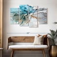 thumbnail image 3 of Elephant Stock Blue Liquid Marble Abstract Wall Art - Horizontal Multi Panel Canvas - Living Room Wall Decor - Abstract Multi Panel - Blue And Gray Decor - 52" x 32", 3 of 8